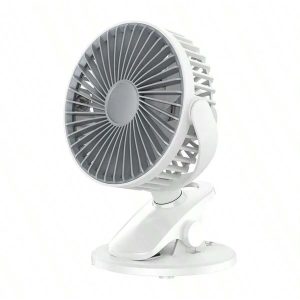 Portable Clip-On Fan – USB Rechargeable, 3 Speeds, 360° Rotation