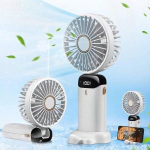 Portable Handheld Fan – USB, 3-in-1, 5 Speeds